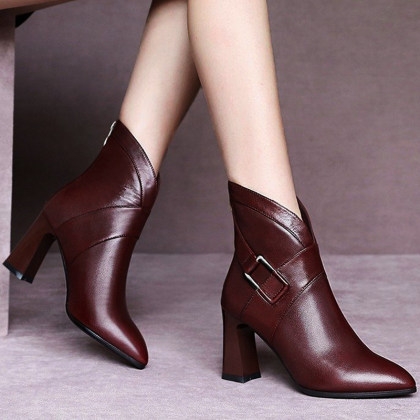 Women's Fashion Thick Heel Boots