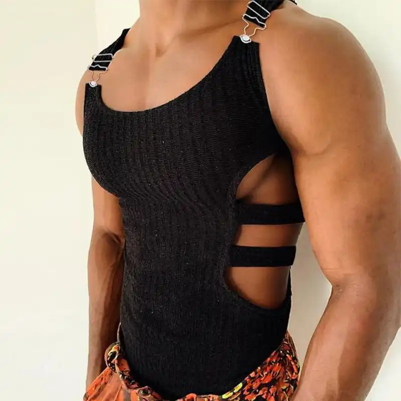 Freebily Men's Shiny Sequined Tee ShirtsSlim Fit Muscle Vest Tank Top  Clubwear for Party Wear : : Clothing, Shoes & Accessories