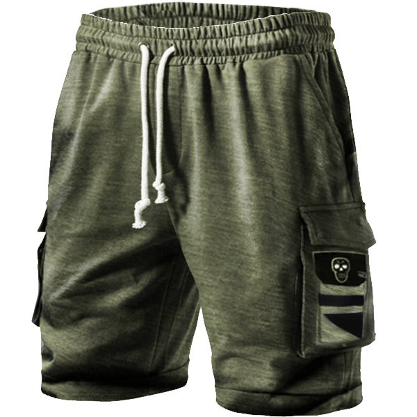 Men's Outdoor Skull Pocket Tactical Shorts